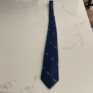 1970's Prince Consort Mens FFA Necktie. 100% polyester, navy blue with gold FFA.